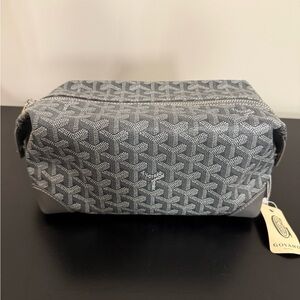 Goyard Black and Gray Monogram Toiletry Bag